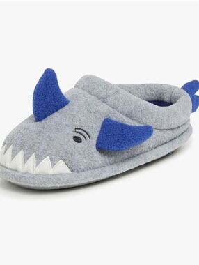 Dearfoams Little Kids toddler Slippers. Shark, Size 7-8
